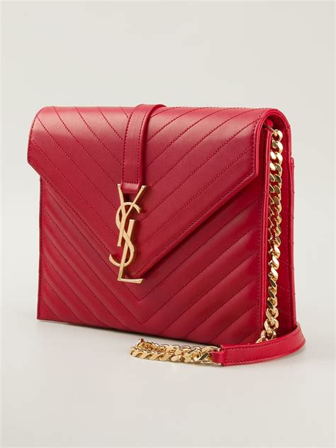 pochette rouge yves saint laurent|ysl wallet st laurent.